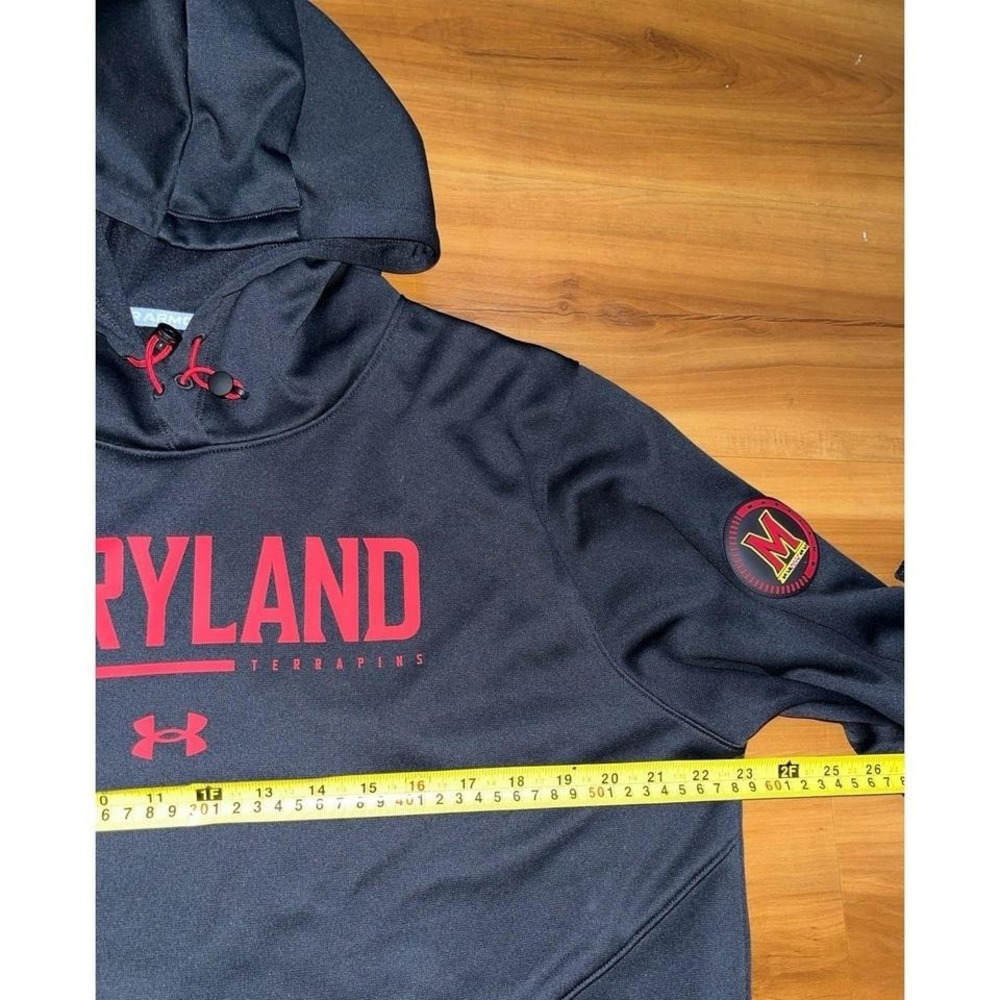 Under Armour Maryland Terrapins Drawstring Dri Fit Pullover Sweatshirt Hoodie - Picture 4 of 6
